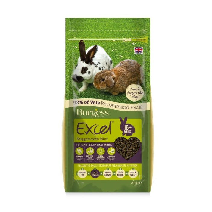 Burgess Excel Adult Rabbit Nuggets with Mint (2kg)